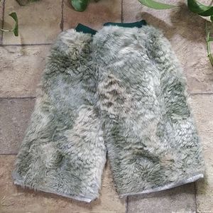 Gray Fuzzy Warm Leg Warmer Costume Accesory